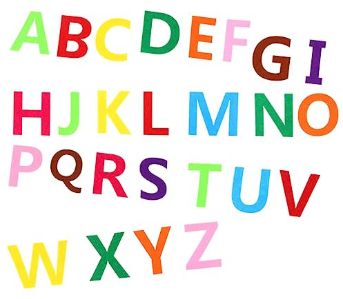 Abaodam 50stücke Filz-alphabetbuchstaben Zum Basteln Kinderspielzeug Dekoration Für Weihnachts Und Geburtstagsparty Aus Filzmaterial Selbstklebeseite Für Scrapbooking Und Kreative