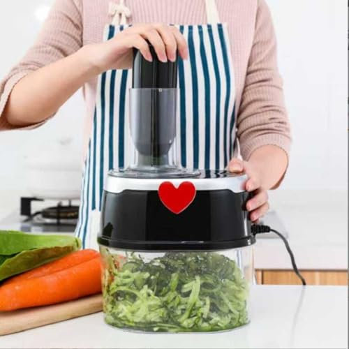 Electric spiral slicer, 500W multi-function vegetable chopper with 4 cutting blades, cucumbers, potatoes and more - efficient food grater for quick meals