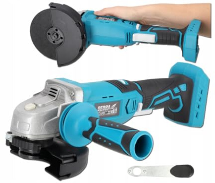 Akku-Winkelschleifer DEDRA,18V Drehzahlregelung, ⌀125mm Schleifscheibe mit Schleiferschlüssel zum Schleifen, ohne Akku, 4000-8500 RPM /1 min, gewicht 1,75kg, M14-Gewinde