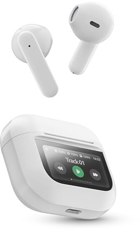 Music Sound GROOVE - Auricolari Bluetooth con display touch, 3 EQ MODES, fino a 21H di playtime, auto pairing, comandi integrati e case compatta