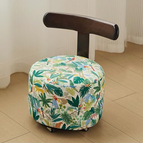 Ottomane Rollhocker mit Rollen, gepolsterte Fußstütze, Pouf, Couch, Rollstuhl für Wohnzimmer, Eingangsbereich, Küche, Schlafzimmer, Flur Akzent