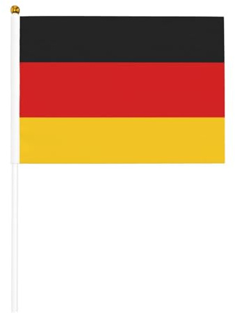 Drapeau allemand à main pour célébration d'événements royaux - Décoration de fête pour barbecue, événement, jardin, etc