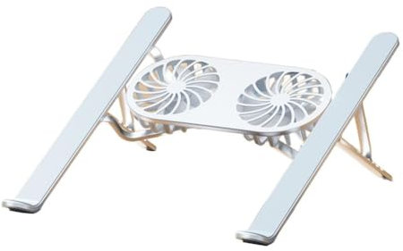 Base di raffreddamento del computer portatile regolabile Stand Dual Fan Pieghevole Laptop Cooling Pad Supporto portatile 11-16 pollici per Macbook