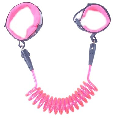 Zymoplas Pulsera antideslizante con cabeza giratoria de 360°, buena resistencia a los padres se les puede recordar que cuidar al bebé es seguro, rosa de 360 grados, 5 pies