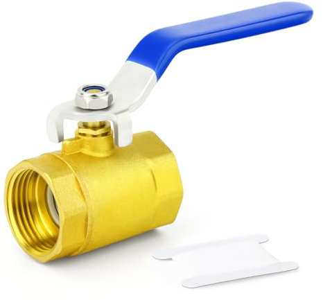 ERGAOBOY Messing Kugelhahn, 1 BSP Full Port Absperrventil für Wasser, Öl und Gas