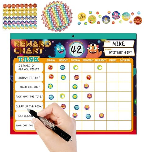Tabla De Recompensas Para Niños - Tablero Magnético de Seguimiento de Rutinas Diarias y Comportamiento | Lista de Tareas Reutilizable con Pegatinas para Niños de Preescolar Hogar y Escuela Gestión