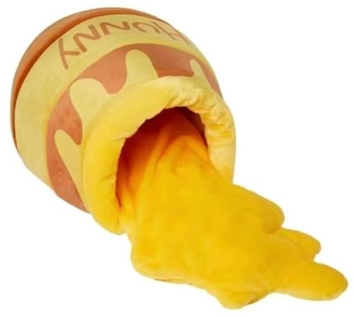 Winter essential! Semi-enclosed warm yellow bee-shaped plush honey pot pet bed, suitable for both cats and dogs, super cute