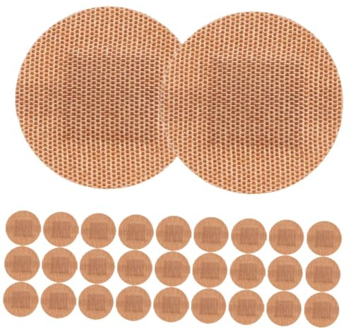 Homoyoyo 50pcs Breathable Cloth Adhesive for Finger and Elbow Wound Care Burn Protection Round Fixation Adhesive