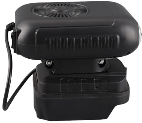 YUEHISY Bärbar Batterivärmare, Sladdlös Rymdvärmare med 90° Lutning, 2 Temperaturinställningar för Campingtältkontor, 2xUSB-utgång, Kompakt Varmluftsvärmare för Arbetsplats Inomhus Utomhus