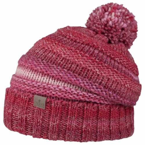 LIERYS Fauske Bommelmütze Strickmütze Umschlag Made in Germany Damen und Herren Herbst Winter