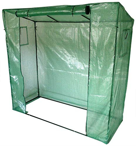 Gartenpirat Foliengewächshaus Gewächshaus für Tomaten mit Gitternetzfolie grün 200x77x200cm (LxBxH)