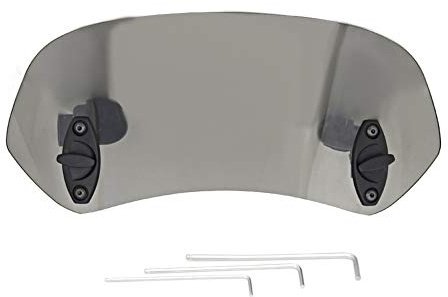 DEWIN Moto Déflecteur, Clip Réglable Pare-Brise-Vent Accessoires de Pare-Brise for Moto Tawny