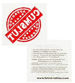 10 x APPROVED CUMSLUT - Stempel Abzeichen in rot - Sexy Kinky Fetisch Tattoo (10)