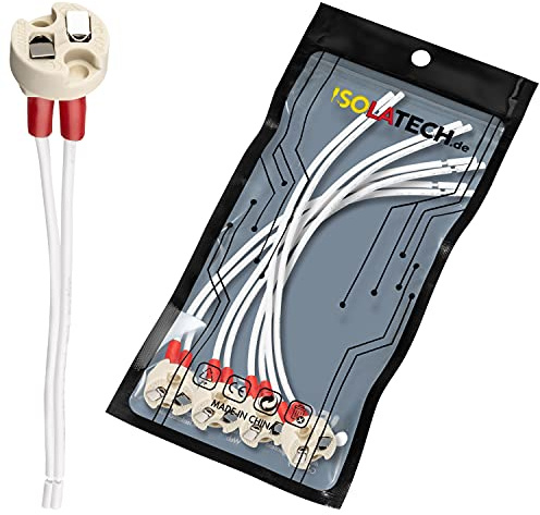ISOLATECH 4x Universal Keramikfassung MR16 MR11 GU5.3 G4 250V/2A | Für LED- und Energiesparlampen, Hitzebeständig, Einfache Installation, Geeignet für Einbau- und Deckenleuchten