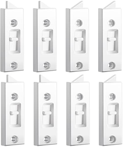 Window Latch Locks Window Parts and Hardware Tilt Latch Plastic Construction, Spring Loaded, 2 Inch Hole Center Spacing Sliding Lock Replacement(8 Pieces)