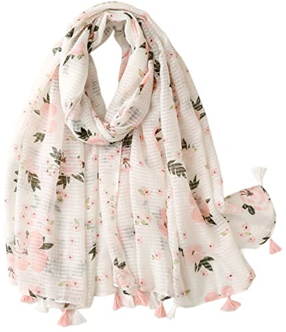 FAIRYGATE Damen Schal Halstücher für Frauen Kopftuch Umschlagtuch Viskose Schals Tuch Stola Stolen Wrap Shawl Halstuch 0001
