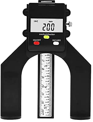 VOANZO Magnetischer digitaler Höhenmesser, 80 mm, Mini-Höhenmesser, Tiefenmesser für Sägetisch, Dickenmesser für Holzbearbeitung, Bau, Heimdekoration