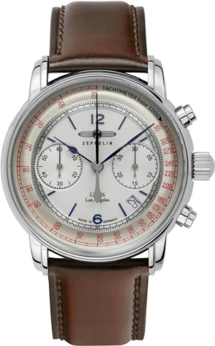 Zeppelin los Angeles Herren Uhr analog Automatik mit Leder Armband 8614-5