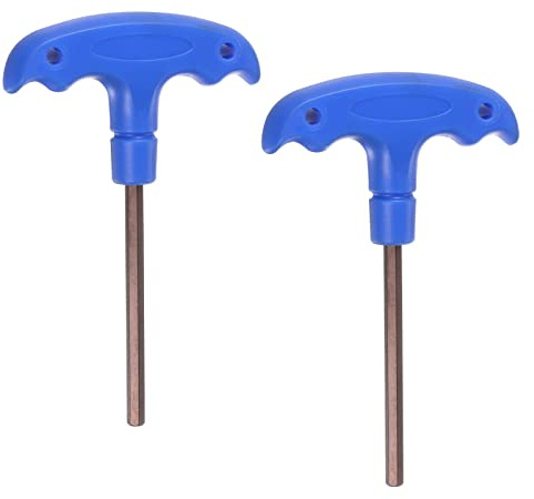 QUARKZMAN 2Stk H5 T-Griff Sechskant Schlüssel Schraubenschlüssel 5mm S2 Stahl T-Schlüssel Innen Sechseck Spanner Reparatur Werkzeug