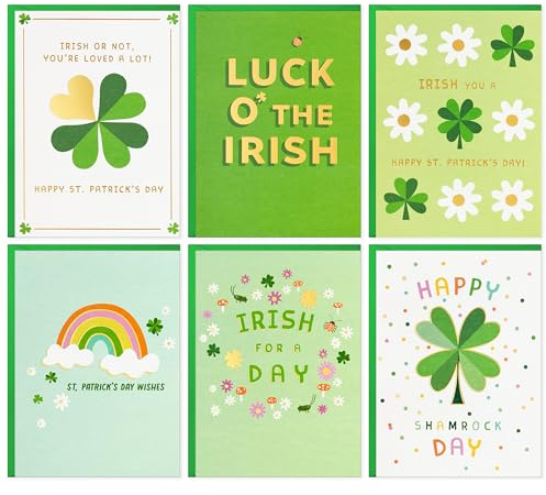 Hallmark St. Patrick's Day Card-sortiment (24 tomma kort med kuvert) för barn, tonåringar, vänner