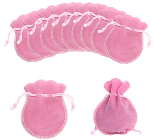 Spldsun Sacchetti Velluto e Seta per Gioielli e Piccoli Regali - Evita Graffi (7 x 9 cm, Rosa)