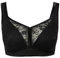Ulla Popken Damen Minimizer, Wireless, foamcup, Jaquard 830098 BH, schwarz, 95D