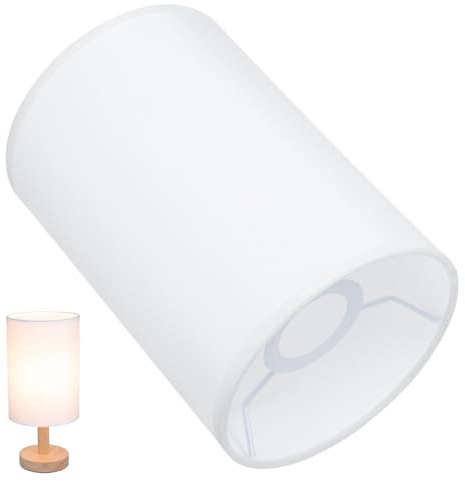 ABOOFAN Pantalla E27 Para Lámpara De Pie Lámpara De Mesa Lámpara De Noche Pantalla De Tambor De Tela Moderno Clásico Instalador De Araña Lino