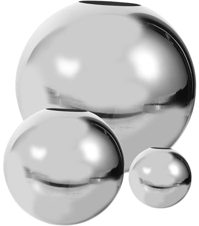 CIYODO Gartenkugel Aus Metall Polierte Dekorative Reflektorkugel Farbige Spiegelkugel Für Garten Blick Ball