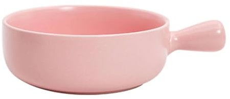Ceramic Porcelain Solid Color Casserole Dish, Lasagne Dish With Handle, Pasta Bake Dish For Oven, Non Stick Bakeware, Microwave Safe-Pink