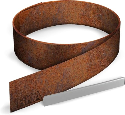 IRKA Bande de Bordure de Gazon Acier Corten 20 cm x 5 m