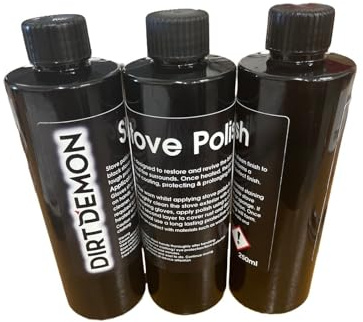 DirtDemon 3 Stove Polish For Log Burners & Grates Restore To Black, Non toxic Alternative To Stove Paint (250ml)
