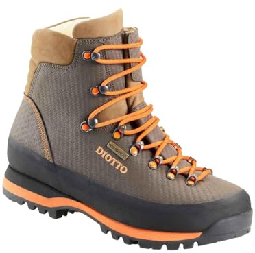 DIOTTO Botas de caza y trekking Woodcock HV, suela Vibram, cuello de piel Nobuck, alta visibilidad (Marrón, Sistema tallas calzado EU, Adulto, Números, mediano, 41)