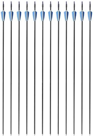 M.J COMFY-LIFE 12Pcs Archery Arrows 30inch Carbon Hunting Targeting Arrows