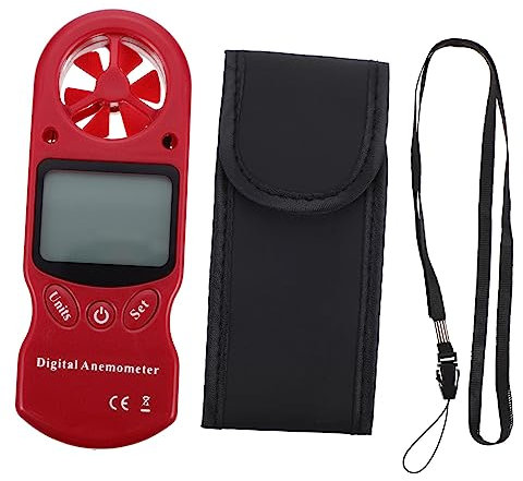 Amosfun Anemometro Digitale Portatile Igrotermografo Mini Senza Batteria Con Misuratore Velocità Del Vento e Temperatura Per Monitoraggio Ambientale e Sistemi Di Condizionamento