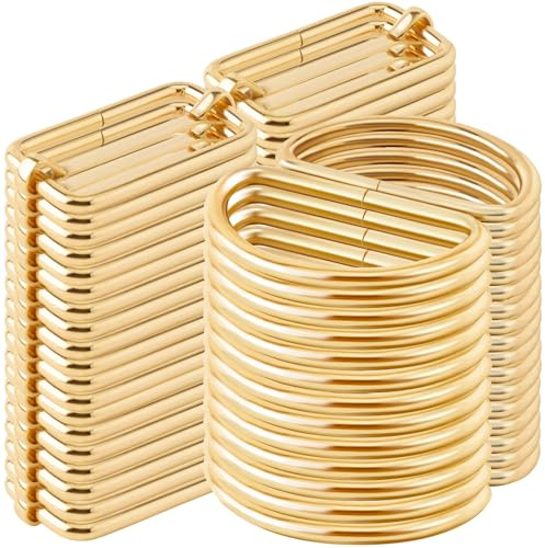 GUBOCA 80 PCS Hebillas Metalicas,Hebillas para Bolsos de D,Accesorios de Bolsillo para Coser,Para Mochilas,Bolsos,Cinturones,Manualidades,Bricolaje (Oro, 32mm)