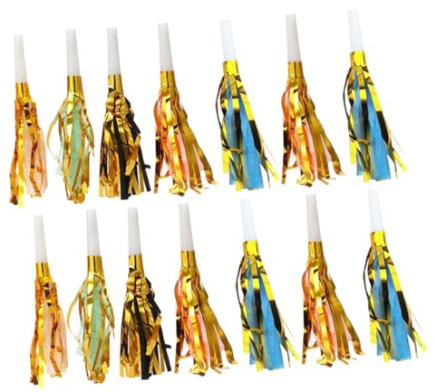 DOITOOL 30 Bocinas de Bocina Flecos Multicolor para Fiestas Infantiles Cumpleaños y Eventos Silbatos para Hacer Ruido Paquete de 30 Unidades Diseño Festivo y Materiales Resistentes