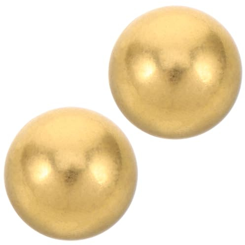 Veemoon Lot de 2 Boules de Nettoyage en Cuivre 2 CM Sphères en Laiton sans Plomb pour Bain d'oiseaux Extérieur Entretien Bassin Jardin et Balcon Résistant aux Intempéries Nettoyant