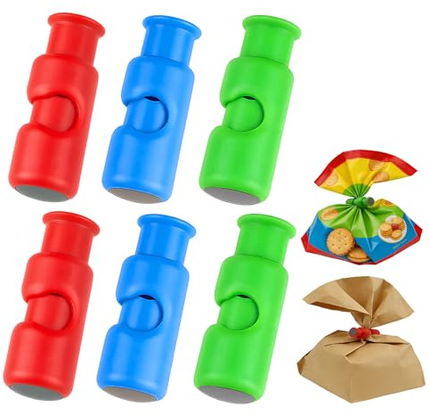 Food Bag Clips, Bag Clips for Food Storage, 6PCS New Chip Clips Bag, Reusable Grocery, Snack Bread Closure Clip, Food for Plastic