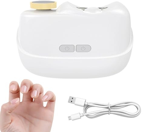 Tagliaunghie elettrico 3 in 1 - Memoria LED a doppia velocità (colore casuale) Anti-pizzicamento | Rifinitore automatico per la punta delle dita, lucidatrice per manicure sicura e silenziosa, strument