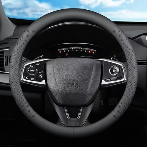 JINHUAHUOTUI Funda Volante para BMW X1 F48 2015-2019, Cubierta de Volant Coche Cuero Microfibra Antideslizante Transpirable Accesorios Interior Negro Car Grip