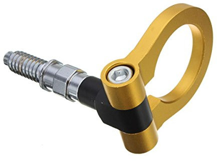 Winomo - Gancio di traino anteriore per auto, accessorio universale (oro)