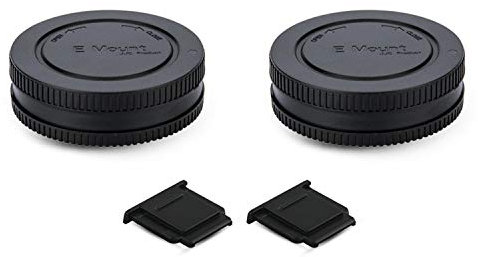 2 Pack E Mount Body Cap & Rear Lens Cover for Sony A6700 A6600 A6500 A6400 A6300 A6100 A6000 A5100 ZV-E10 ZV-E1 A7C II A7CII A7CR A7 A7II A7III A7IV A7R A7RII A7RIII A7RIV A7RV A7S II III A9 II III A1