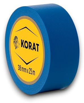 KORAT Nastro Americano Telato Extra Forte per Rilegatura Libri, Riparazioni, Fissaggio, Imballaggio, Sigillatura, Emergenze, Tutti gli utilizzi - Per interni ed esterni - 38 mm x 25 m (Blu)