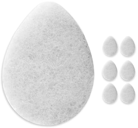 KOL Face Scrubber, Coconut Infused Exfoliating Facial Cleansing Pads, Disposable Exfoliator Face Sponge for Daily Cleaning and Makeup Removal, 6 Count
