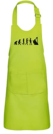 Fabulous Kinderschürze 2 Taschen Küche Grün Evolution Harfe Orchester Musik Instrument Musiker - Top Qualität