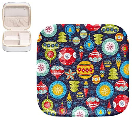 RODAILYCAY Mini boîte à bijoux de voyage avec soucoupe volante en forme de fusée - Organiseur portable pour collier et bague - En cuir synthétique - Pour femmes et filles