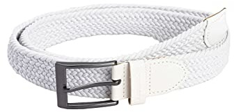 Redbridge Geflochtener Gürtel Elastisch Flexibel verstellbar Unisex Stretchgürtel Weiß 95