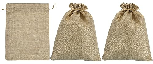 PATIKIL 16x12 Münze Geldsäcke Beutel 3 Packung Bank Einzahlung Wechselgeld Transaktionen Taschen Geldbeutel mit Kordelzug Währung Beutel Geschenk Tasche Stil 3 Beige