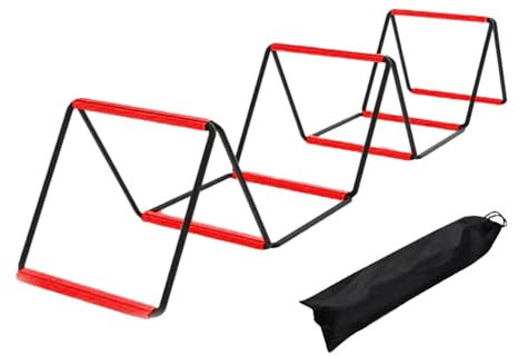F Fityle Beweglichkeitsleiter, Geschwindigkeitsleiter, klappbare Treppe, verbessert das Koordinationstraining, Ausrüstung, Beweglichkeitstrainingsleiter für, Rot