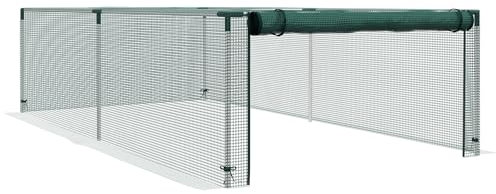 Outsunny Serre de Jardin Serre à tomates Filet Protection Porte zippée Enroulable HDPE, dim. 125L x 248l x 62,5H cm